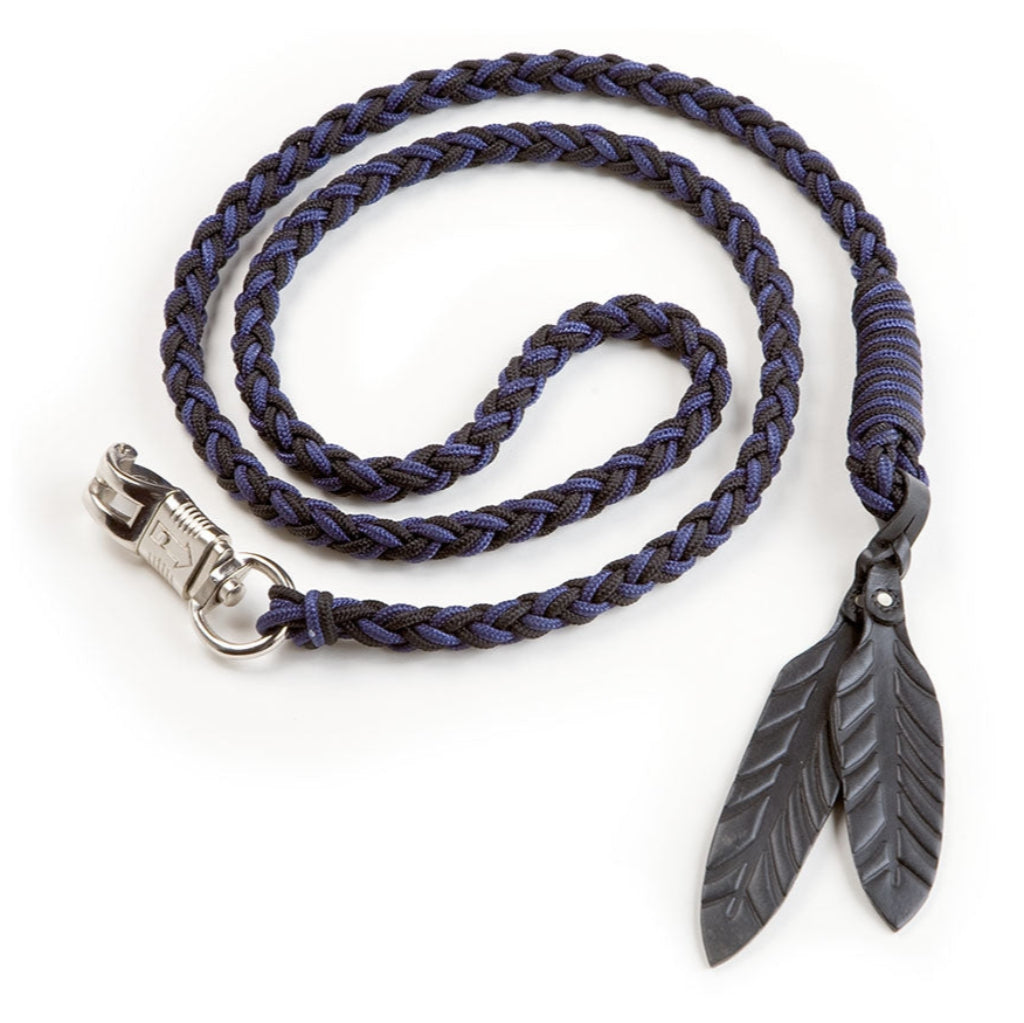'Amber' Lead and Tie Rope in Black/Blue - Barefoot Saddles Australia