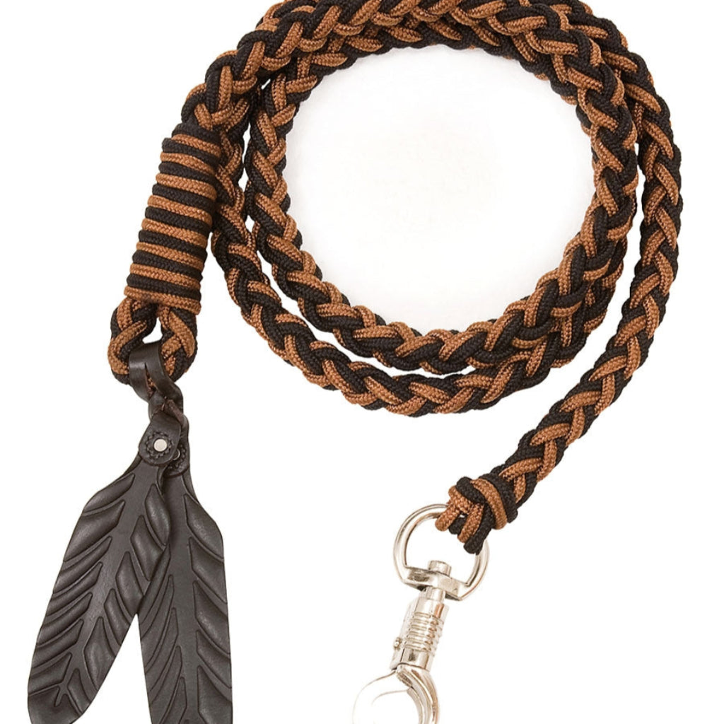 'Amber' Lead and Tie Rope in Brown/Black - Barefoot Saddles Australia