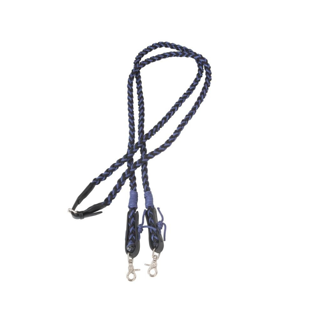 Amber reins blue black closed. Barefoot Saddles Australia