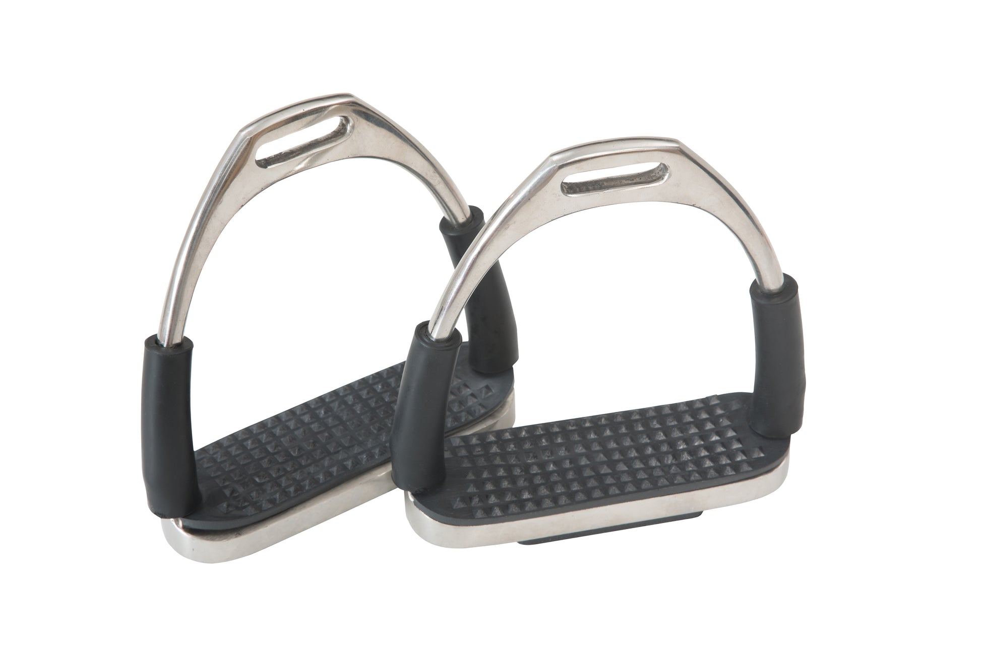 Safety Stirrup with Hinges, Stainless Steel - Barefoot Saddles Australia