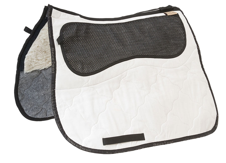 Barefoot® Shimmable Special Saddlepad Wellington Dressage (White) - Barefoot Saddles Australia