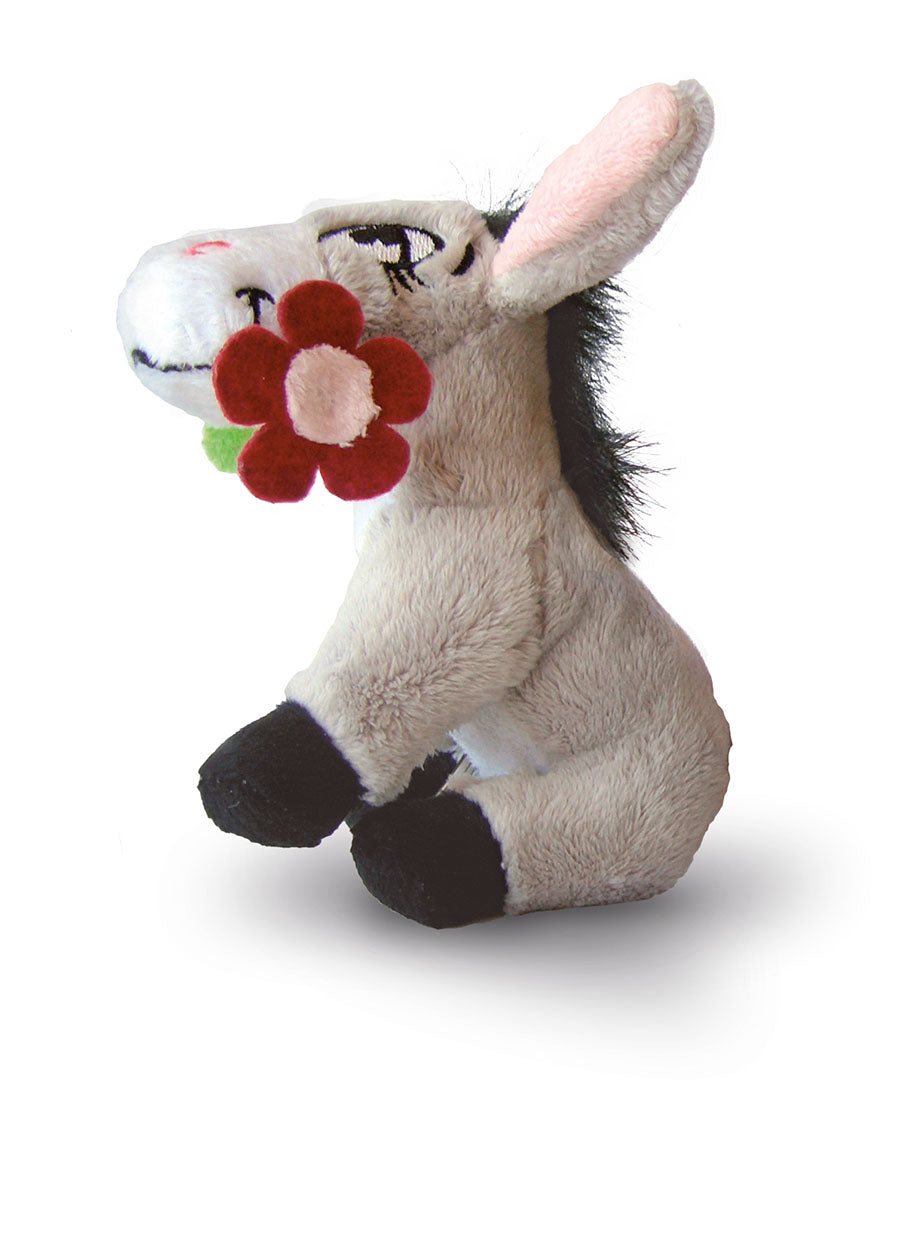 Fleece donkeys Lily, and Bellis, and horse, Barry - Barefoot Saddles Australia