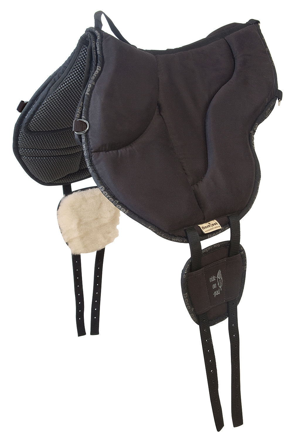 Barefoot Bareback Pad 'Ride-on-Pad' Physio - Black - Barefoot Saddles Australia