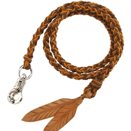 'Amber' Lead and Tie Rope in Cognac/Orange - Barefoot Saddles Australia