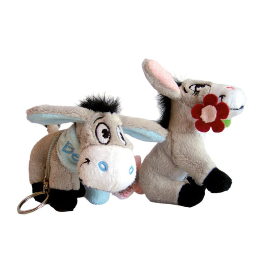 Fleece donkeys Lily, and Bellis, and horse, Barry - Barefoot Saddles Australia